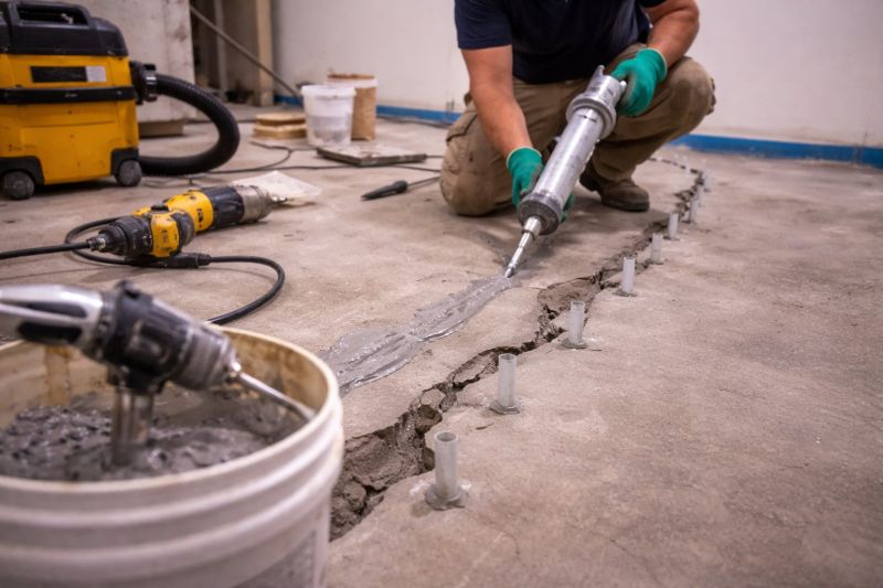 Cracked Basement Floor Repair in New Brunswick, NJ