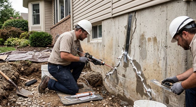 Cracked Foundation Repair in Morristown, NJ