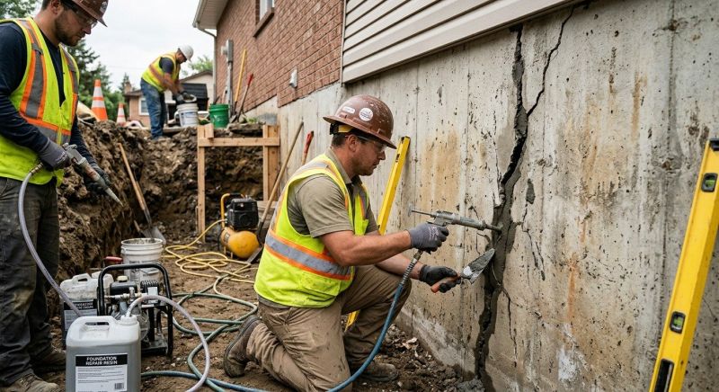 Cracked Foundation Repair in Red Bank, NJ