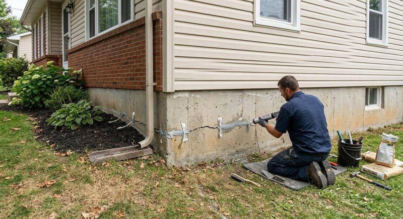 Cracked Foundation Repair in Red Bank, NJ