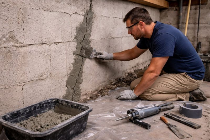 Foundation Crack Repair in Union, NJ